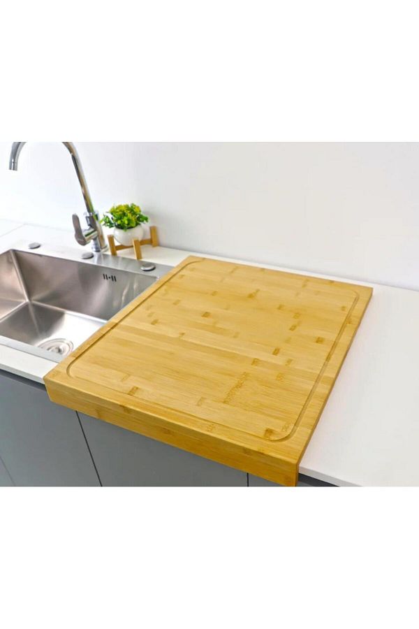 STFAST-Bamboo Cutting Board with Large Size Edge, Dough Rolling and Countertop Non-Slip 1
