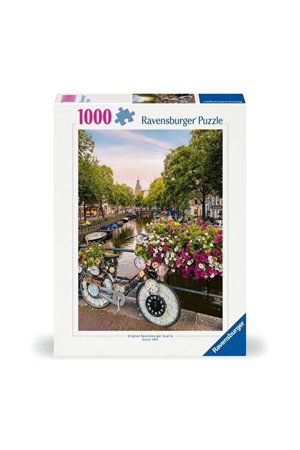 RAVENSBURGER Puzzle bicicleta în Amsterdam 1000 piese- Trendyol
