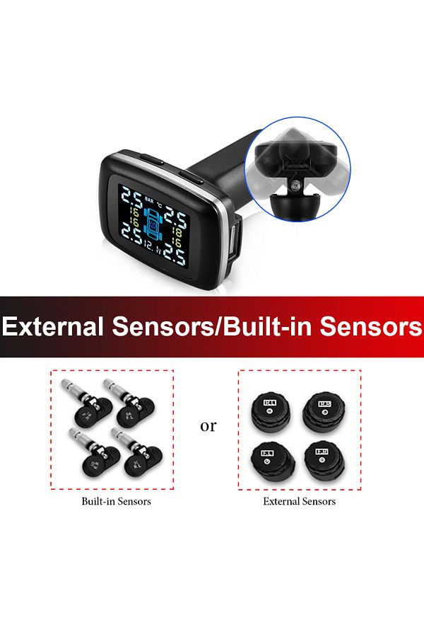 Choice-K08-External K08-K08P ولاعة سجائر ذكية USB TPMS نظام مراقبة ضغط إطارات السيارة 4 أجهزة استشعار 1