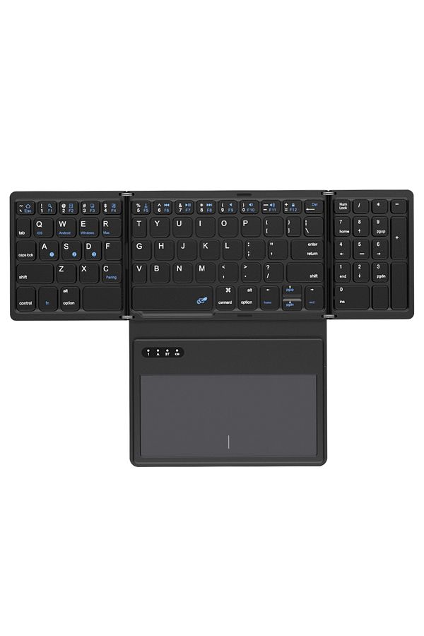 Choice-English layout Black BOW Foladable Bluetooth Keyboard with Touchpad Pocket Folding Keyboard for Lapt 1