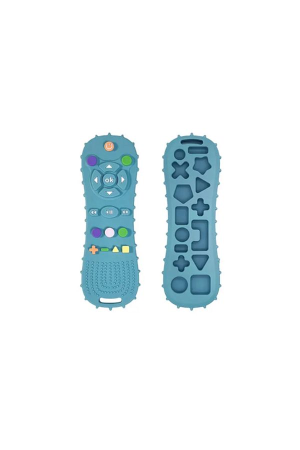 Choice-Blue Remote Silicone Baby Teether Chew Toys Remote Control Remote Game Controller Shape for Rodent T 1