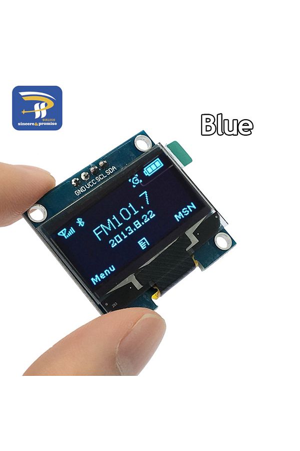 Choice-Blue 1pcs 1.3" Oled Module White And Blue Color Iic I2c 128x64 1.3 Inch Sh1106 Lcd Led Display Modul 1