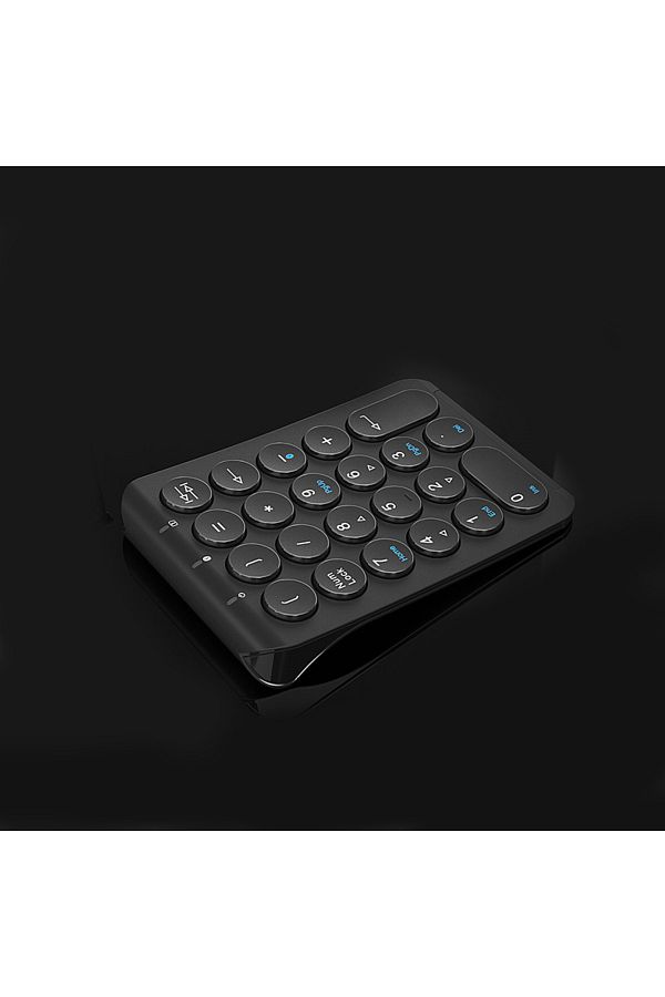 Choice-Black Bow 22 Keys Wireless Number Pad Rechargeable Bluetooth Numeric Keypad Round Keycaps Numpad Num 1