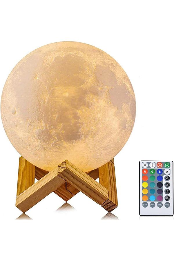 AWH-3D Printed Moon Lamp – Full Moon Night Light, Touch & Remote Control for Enhanced Convenience 1