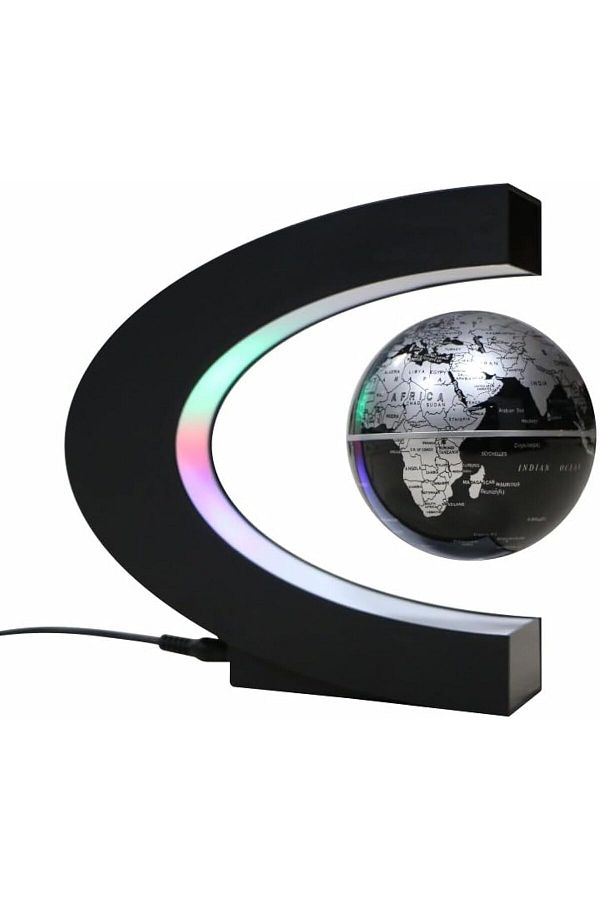 erorex-كرة أرضية عائمة مغناطيسية متحركة مع إضاءة LED على شكل حرف C للديكور المنزلي والمكتبي 1