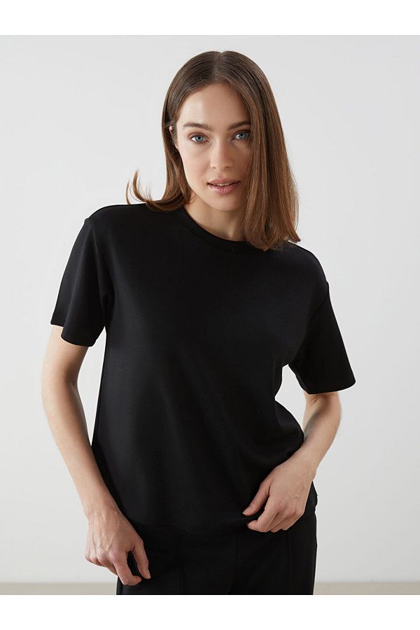 LC Waikiki-Crew Neck - Women's T-Shirt S5I809Z8Nvy 1