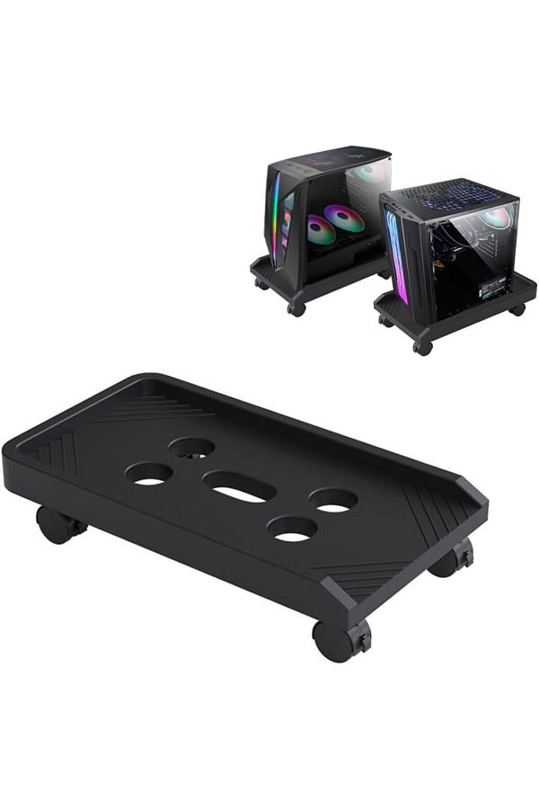 erorex-Mobile Cpu Stand Computer Tower Stand With Locking Caster Wheel Fits Most Gaming Pc Under Home 1