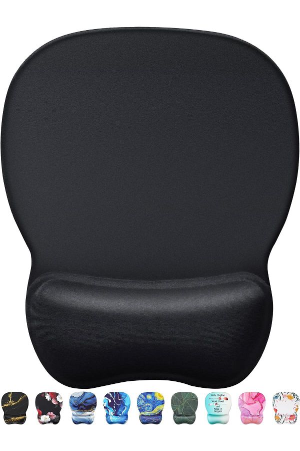 erorex-Ergonomic Mouse Pad With Gel Wrist Rest Comfortable Mousepad With Smooth Wrist Support Surface And 1