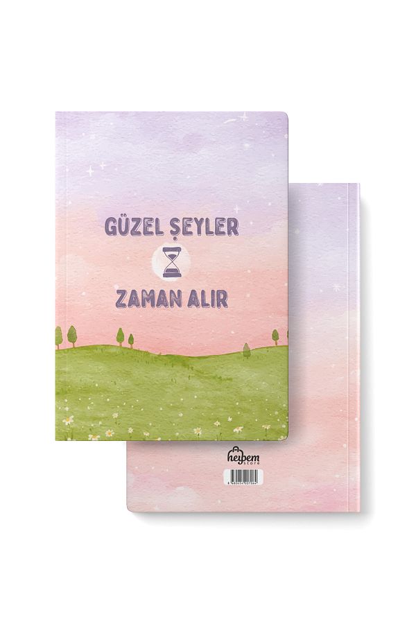 heybem-Beautiful Things Take Time A5 Notebook with Verses and Hadiths Content 1