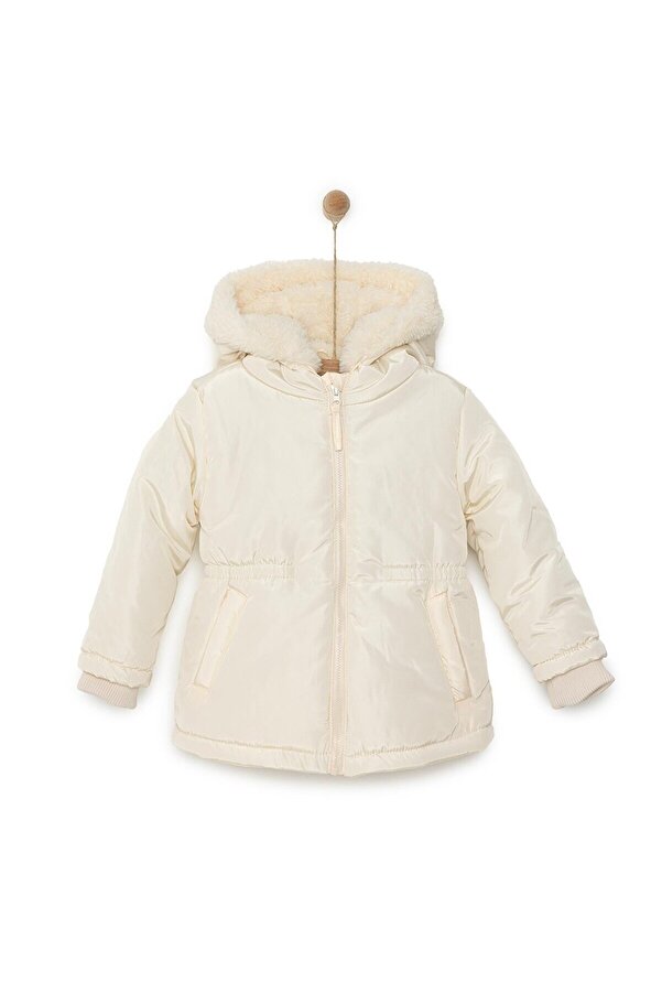 ebebek Hello Baby HelloBaby Kız Bebek Kapüşonlu Mont Micro Kumaş Fermuarlı Non-Basic Hakim Yaka Uzun Kol