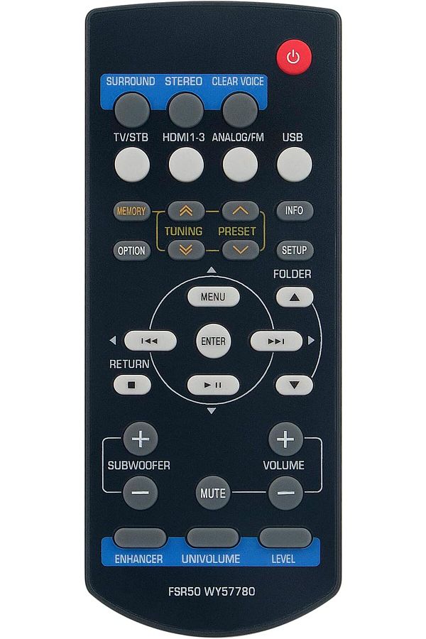 erorex-Rav39 Wu74100 Replaced Remote Control Fit For Yamaha Sound Bar Rx A2000 Zone 2 Rx A3000 Sub Rav40 1