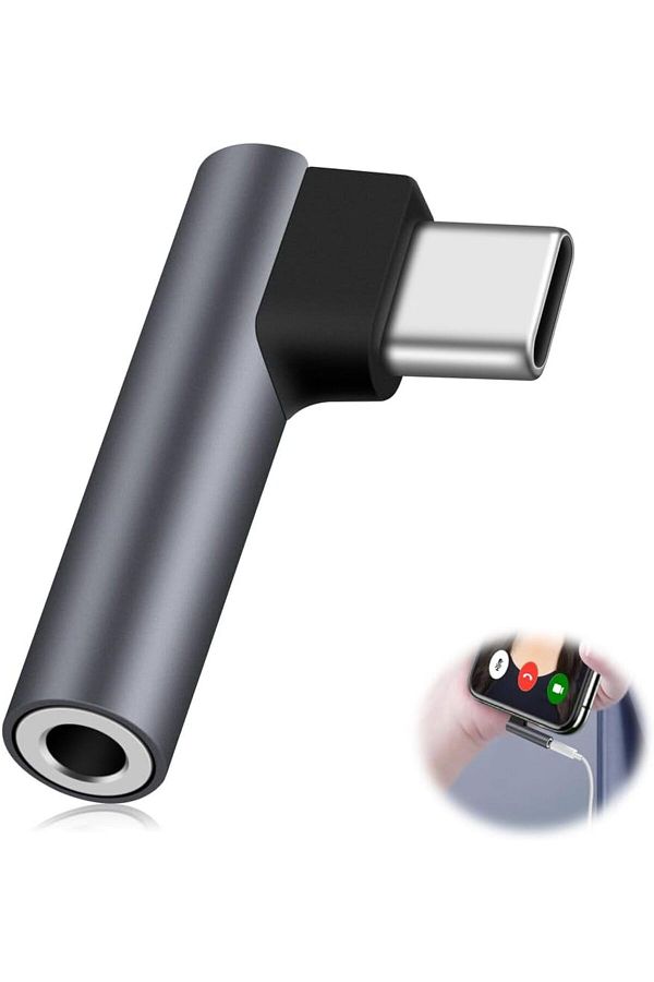 erorex-محول صوت سماعة رأس 2 في 1 من USB C إلى Lightning مع شحن 60 وات لهاتف Iphone 15 Pro Max ذكر USB C 1