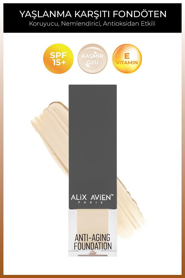 Alix Avien-Moisturizing Foundation with Anti-Aging Vitamin Spf15 - Anti Aging Foundation 503 Soft Peach 1