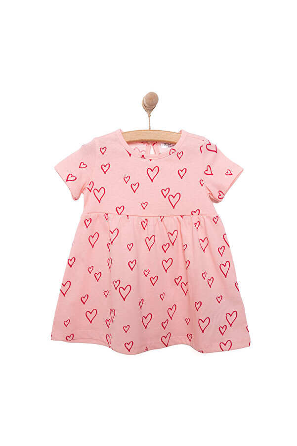 ebebek Hello Baby HelloBaby Basic Kız Kalp Desenli Elbise Kız Bebek