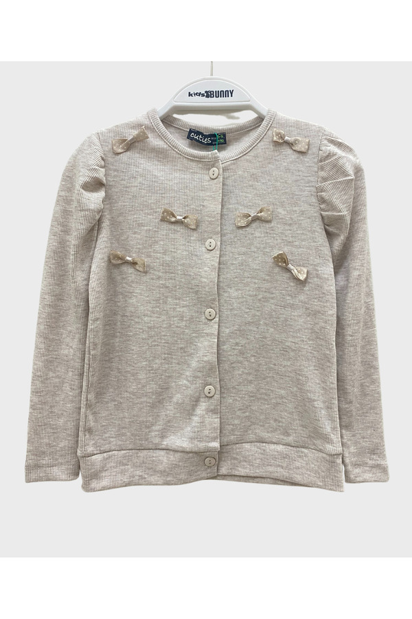 Woorage Fiyonklu Kız Hırka - Bej