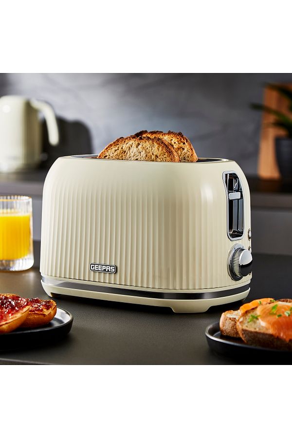Geepas-Fluted Bread Toaster 2 Slice Slot 1000 W|  6 Adjustable Browning Control and Removable Crumb Tray 1