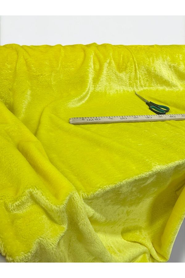 PLUSH STUDIO-Zp-lutur- Shedding Proof 500 gr Imported Yellow Plush Fabric 100x150 Cm Home Textile, Textile 1