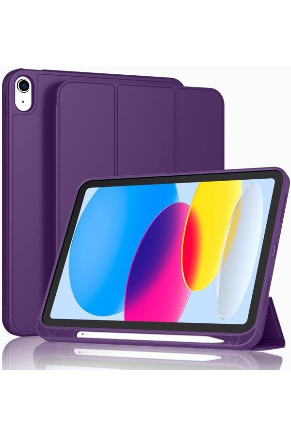 UnDePlus-iPad 10Generation 10.9 Compatible Case with Pen Compartment Smart Case A2696 A2757 A2777 (NOT AIR) 1
