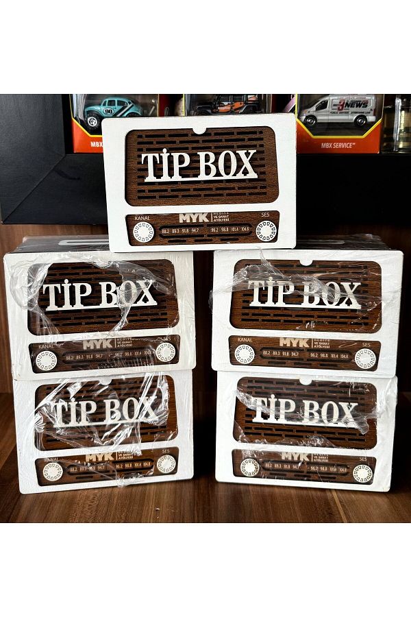 mykhediyevesanatatölyesi-Tip Box Tip Box and Piggy Bank (Pack of 5) Nostalgic Radio Look Tipbox 1