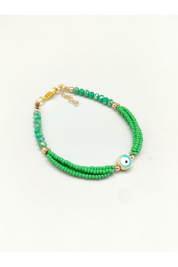 dela otantik-Handmade Evil Eye Beaded Bracelet – Authentic Ethnic Bohemian Stone Multiple Adjustable - Women's Jewelry 1