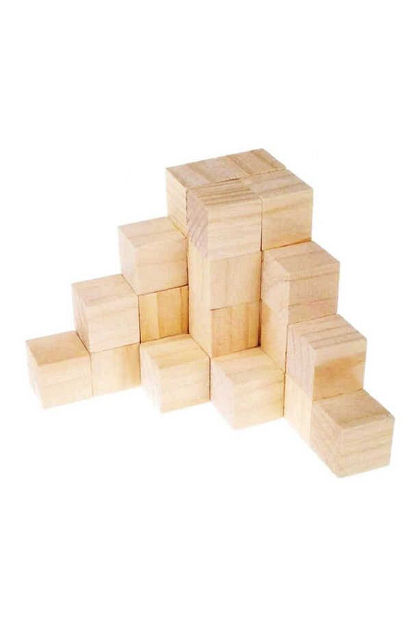 Südor-20 Pieces of Wooden Cube Blocks 1