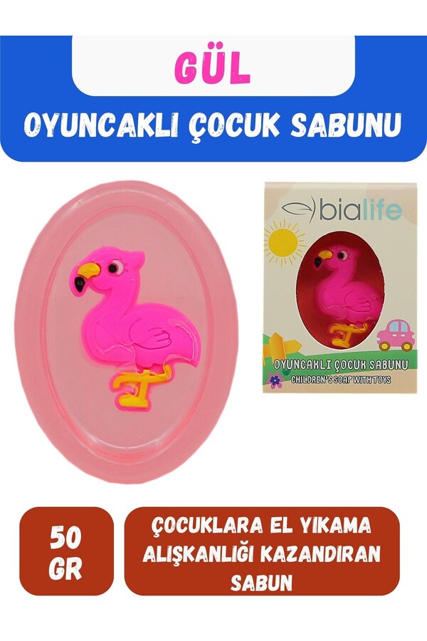 bialife GÜL Özlü El Yapımı Oyuncaklı Çocuk Sabunu - Bialife