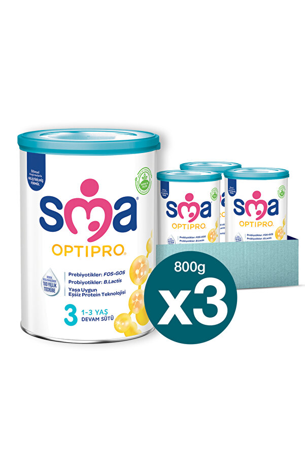 SMA 3 Optipro Probiyotik Devam Sütü 800 gr X 3 Adet