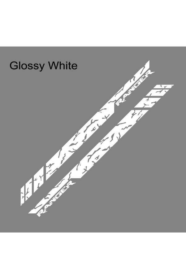 Choice Glossy White 2pcs Car Door Side Stripe Stickers For Ford Ranger ...