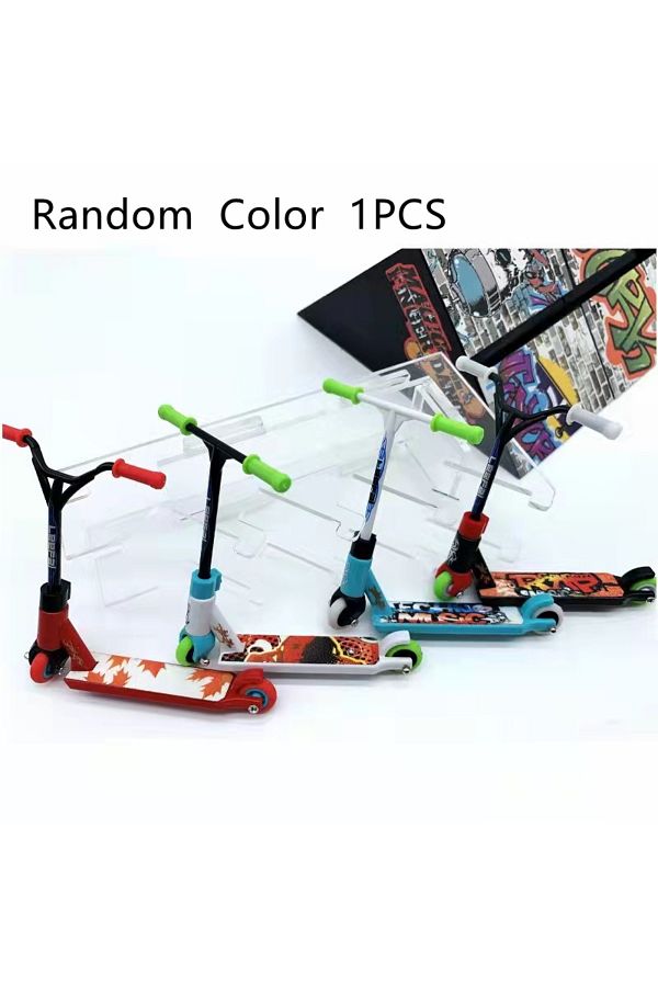 Choice-Random Color 1 Pcs Finger Scooter Tech Skateboards Mini Skate Park Ramp Sets Finger Bmx Fingertip 1