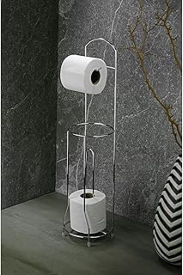 Mu Art-Sas Haus Toilet Stool - Round Sasis with Chrome and Papers 1