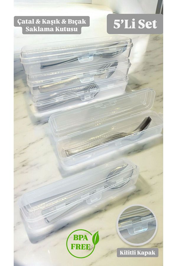 Bayev-Multix 5-Piece Cutlery Set Storage Box Set Dowry Organizer Organizer Storage Container 1