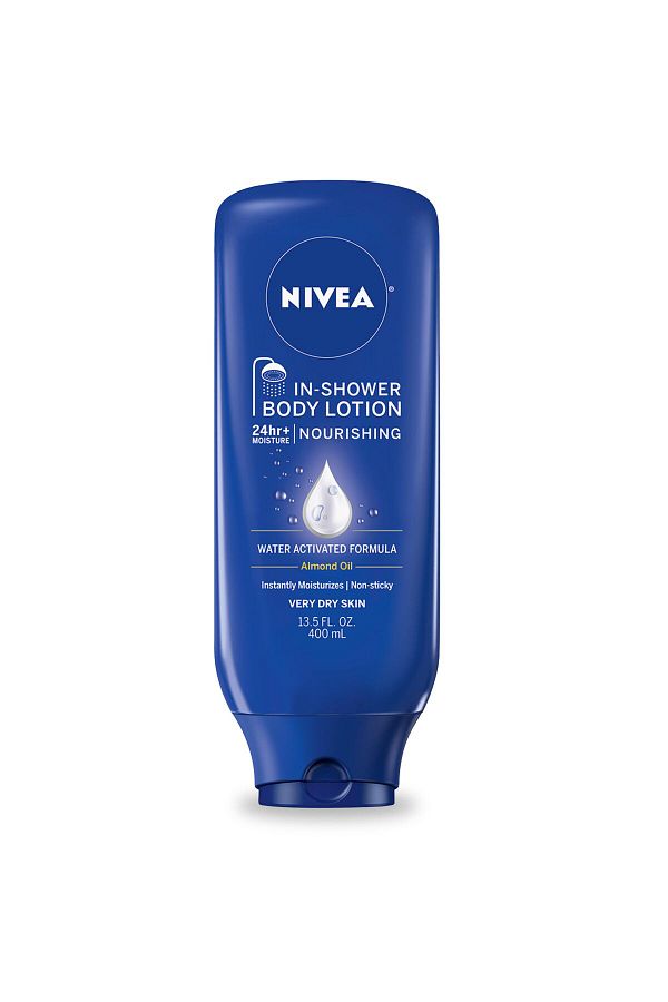 NIVEA-لوشن مغذي للاستحمام، لوشن للجسم للبشرة الجافة، زجاجة سعة 13.5 أونصة سائلة 1