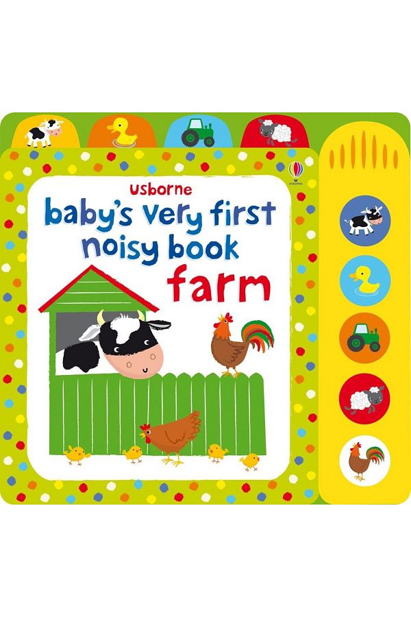 Usborne-أول كتاب صاخب للطفل: المزرعة - كتاب صوتي تفاعلي، تعليم مبكر 1