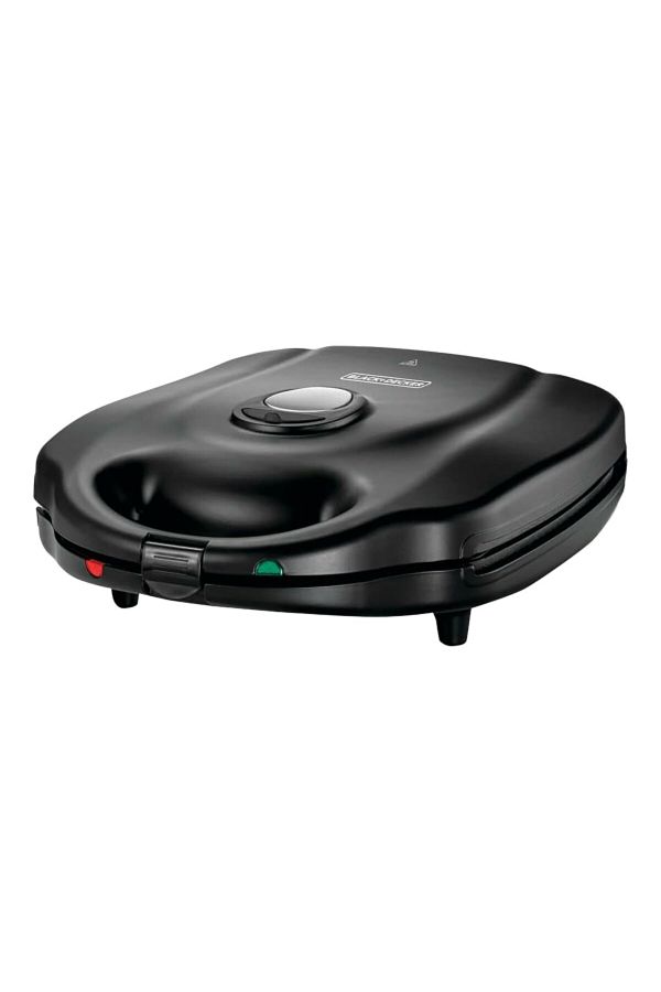 Black&Decker-ماكينة صنع الساندويتشات والوافل 3 في 1 بقوة 1400 وات و4 شرائح - ضمان لمدة عامين 1