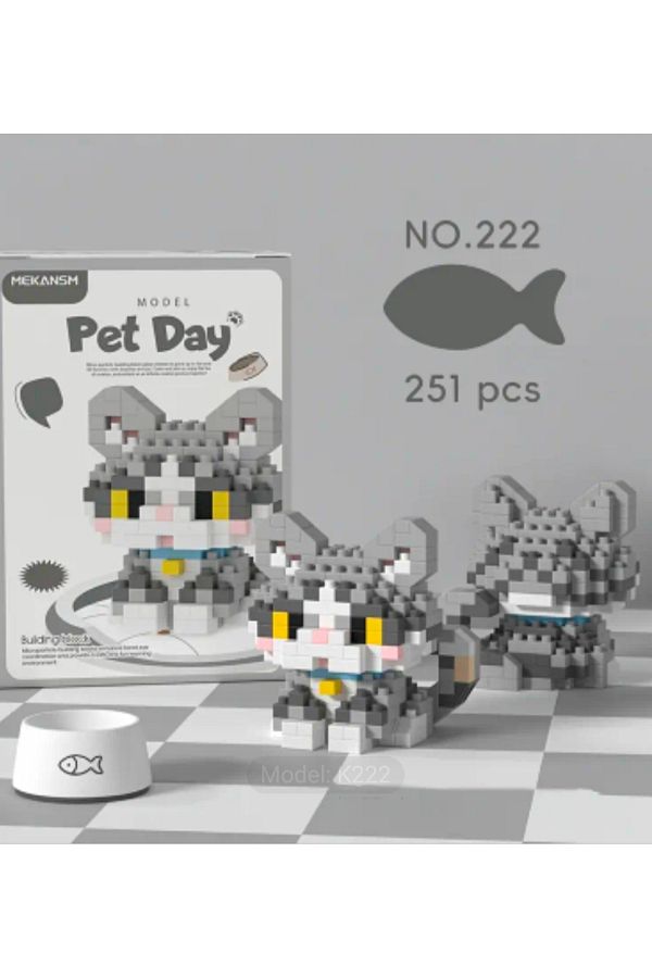 purple dragon-Tabby Cat Bricks Set, Contains Tiny Building Blocks, Building Blocks 1
