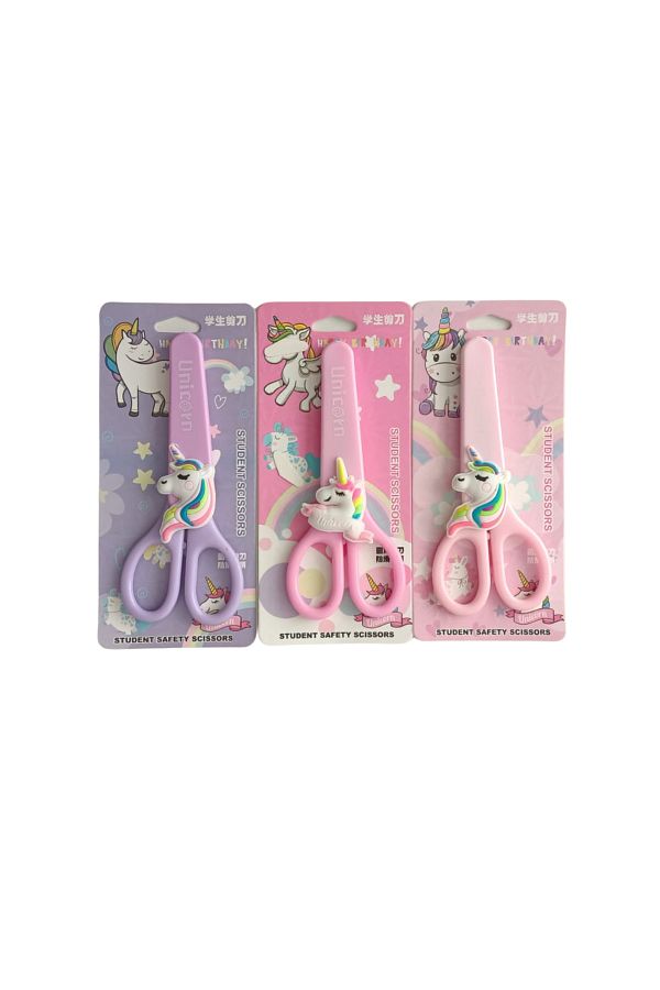 joyland-Figured Paper Scissors - Children's Scissors - Set of 3 - Unicorn Figured 1