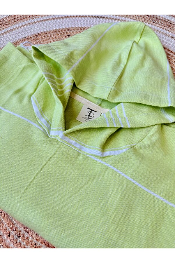 TD Collection Bebek Çocuk Organik Peştemal Yeşil Panço %100 Pamuklu