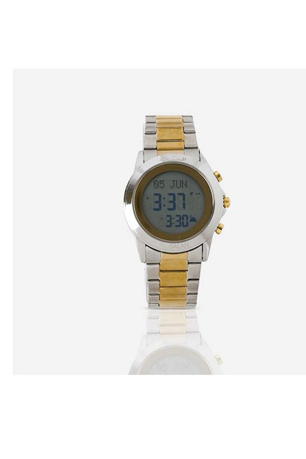 ALFAJR-Islamic prayer watch for men, gold and silver 1