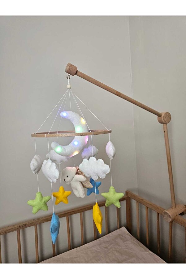 fn Işıklı Bebek Beşik Dönencesi Bebek Odası Dekorasyonu Montessori Oyuncak