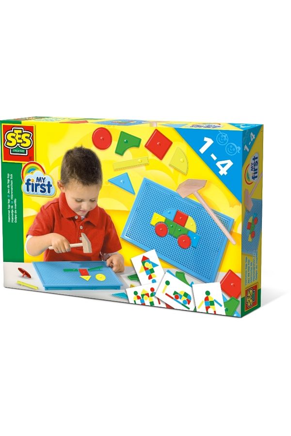 SES Creative-Set creativ cu forme din plastic si ciocan 1