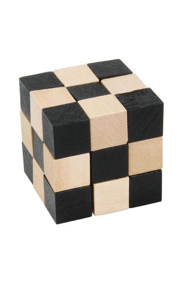 Fridolin-Cub sarpe lemn - Joc logic puzzle 3D 1