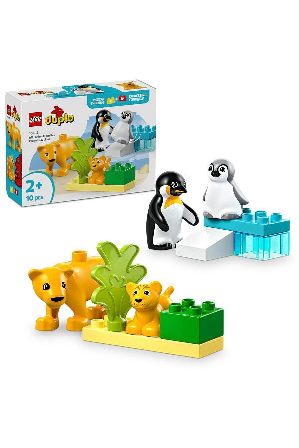 LEGO-®   DUPLO ®   Familii de animale sălbatice din oraș: pinguini și lei 10442 - 2 ani și peste (10 bucăți) 1