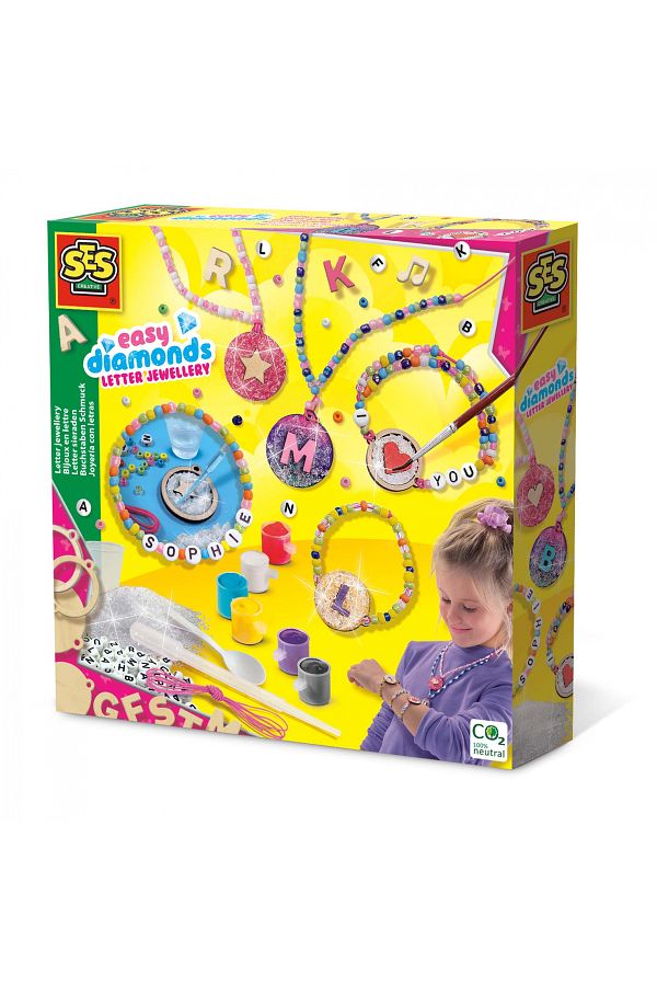SES Creative-Set creativ copii - Bijuterii cu margele si litere 1