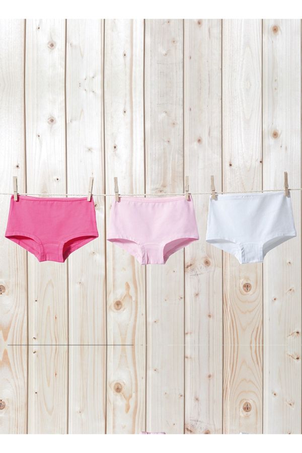 Blackspade-Girl's Boxer 3 Pack 1295 - Fuchsia Pink White 1