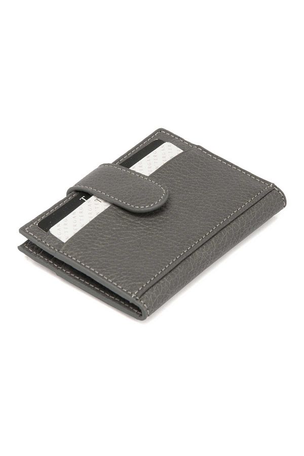 Tergan-Gray Genuine Leather Men's Credit Card Holder - S1Kk 00001617 -G35 1