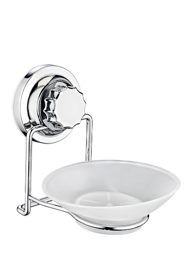 Skygo-Vacuum Plastic Soap Dish Chrome Wholesalebulurum -Vk-713 1