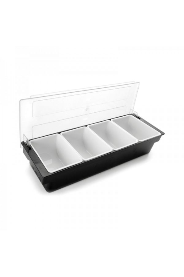 Lacor-Box for ingredients and spices with lid and 4 compartments, 750 ml 1