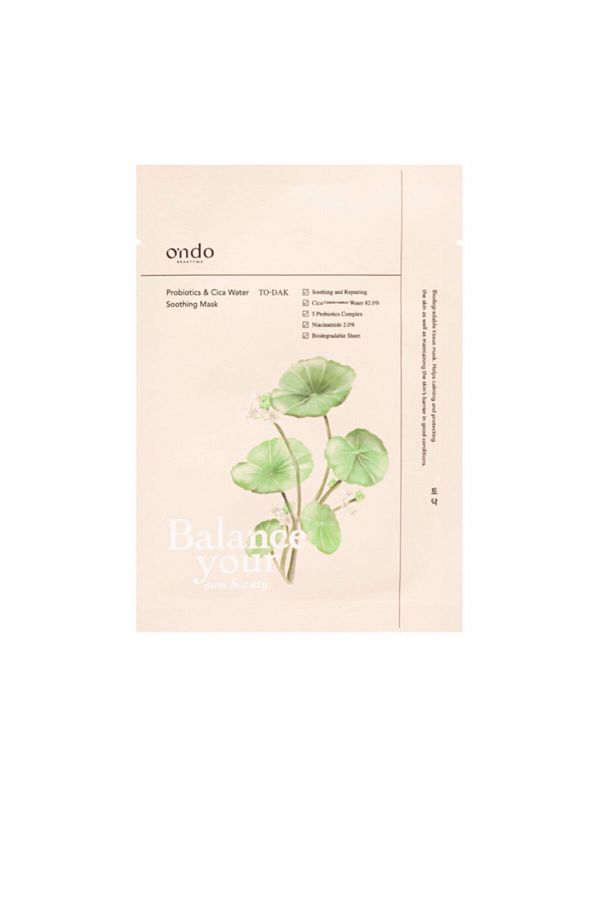 Ondo Beauty 36.5-Probiyotikler ve Cica Suyu Yatıştırıcı Maske Ondo Beauty 36,5 25 ml 1