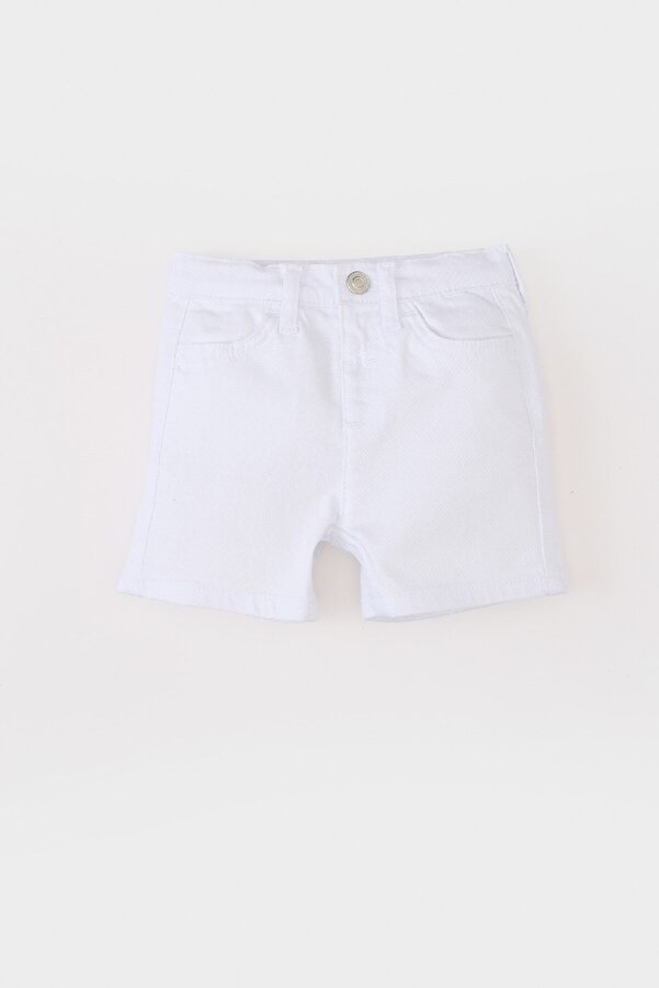Defacto Erkek Bebek Beyaz Jean Şort C2286A525SM
