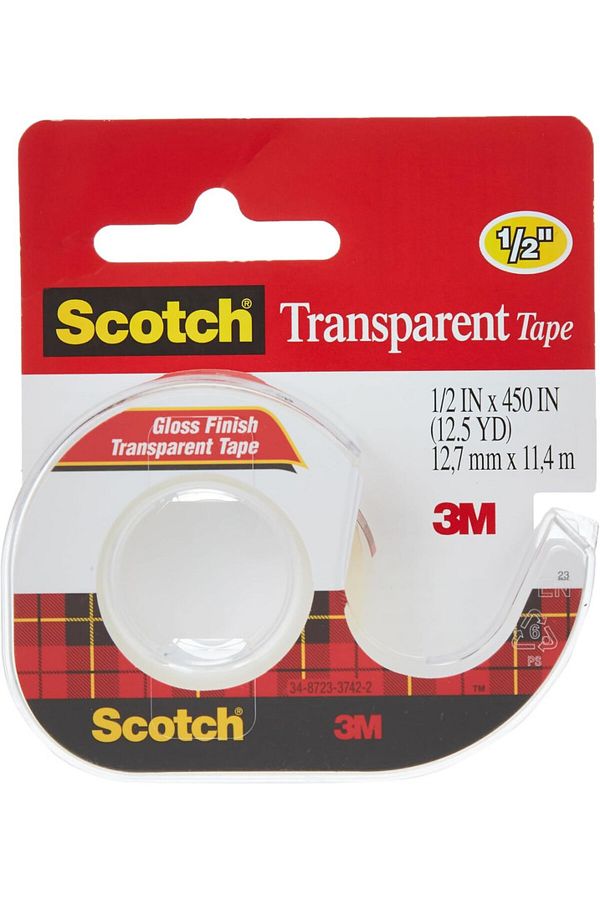 Scotch-® Transparent Tape 144, 0.5 in x 450 in (12.7 mm x 11.4 m) 1